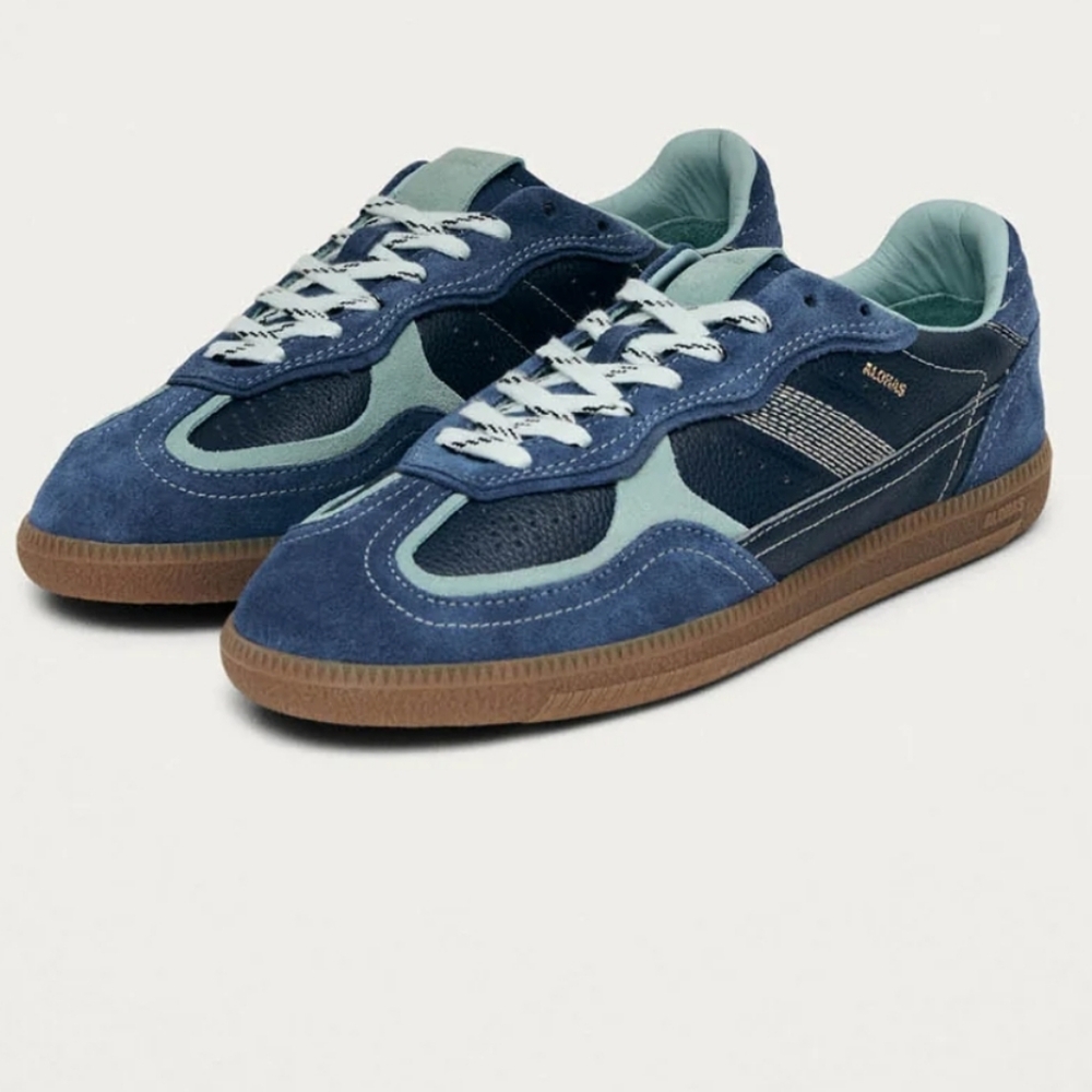 Alohas Tb.490 Sneaker Rife Cobolt Blue Leather & Suede Sneakers Mens 14.5